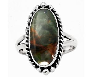 Natural Turkish Rainforest Chrysocolla Ring size-8 SDR147246 R-1253, 9x19 mm