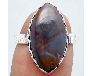 Natural Purple Cow Jasper Ring size-7.5 SDR148136 R-1428, 12x21 mm