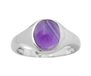 Natural Amethyst Cab - Brazil Ring size-7 SDR149189 R-1115, 8x10 mm