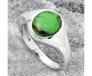 Natural Green Matrix Turquoise Ring size-7.5 SDR149227 R-1115, 8x10 mm