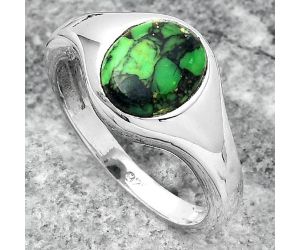 Natural Green Matrix Turquoise Ring size-8.5 SDR149243 R-1115, 8x10 mm