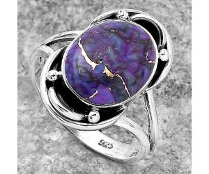 Copper Purple Turquoise - Arizona Ring size-7.5 SDR149461 R-1187, 10x13 mm