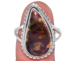 Natural Purple Cow Jasper Ring size-9 SDR149934 R-1245, 11x20 mm