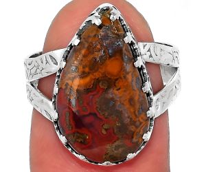Natural Rare Cady Mountain Agate Ring size-7.5 SDR150810 R-1075, 11x19 mm