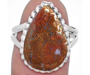 Natural Red Moss Agate Ring size-8 SDR150880 R-1652, 13x19 mm