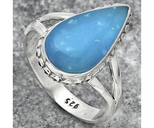 Natural Smithsonite Ring size-9 SDR150988 R-1196, 9x18 mm
