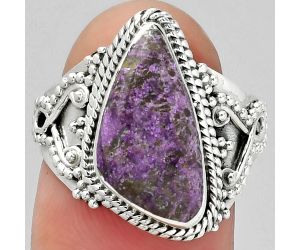 Natural Purpurite - South Africa Ring size-7.5 SDR151134 R-1281, 8x16 mm