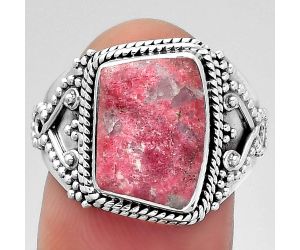 Natural Pink Thulite - Norway Ring size-8 SDR151158 R-1281, 9x13 mm