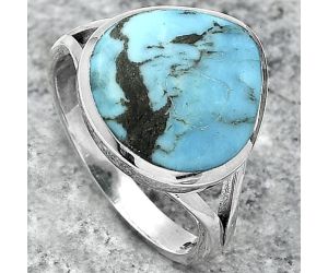 Natural Turquoise Morenci Mine Ring size-8.5 SDR151229 R-1005, 14x14 mm