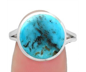 Natural Turquoise Morenci Mine Ring size-8 SDR151244 R-1005, 13x13 mm