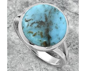 Natural Turquoise Morenci Mine Ring size-8 SDR151244 R-1005, 13x13 mm