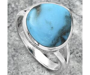 Natural Turquoise Morenci Mine Ring size-8 SDR151256 R-1005, 13x13 mm