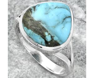 Natural Turquoise Morenci Mine Ring size-8.5 SDR151278 R-1005, 14x14 mm