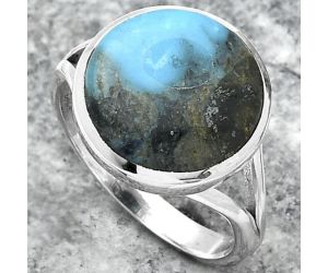 Natural Turquoise Morenci Mine Ring size-8.5 SDR151287 R-1005, 14x14 mm