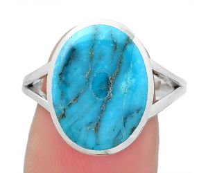 Natural Turquoise Morenci Mine Ring size-8.5 SDR151293 R-1005, 12x16 mm
