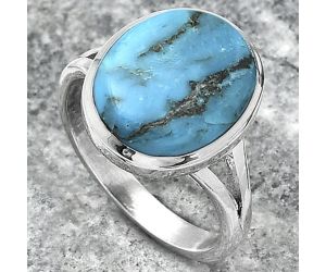 Natural Turquoise Morenci Mine Ring size-7.5 SDR151297 R-1005, 11x14 mm
