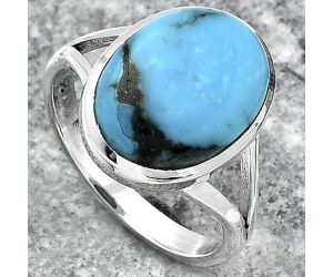 Natural Turquoise Morenci Mine Ring size-8.5 SDR151319 R-1005, 11x15 mm