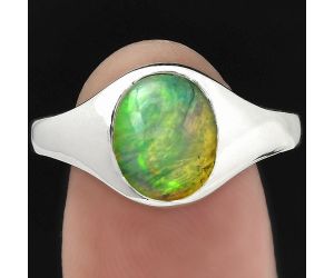 Natural Ethiopian Opal Ring size-7 SDR151416 R-1115, 8x10 mm