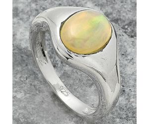Natural Ethiopian Opal Ring size-7 SDR151428 R-1115, 8x10 mm