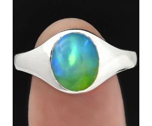 Natural Ethiopian Opal Ring size-8 SDR151429 R-1115, 8x10 mm