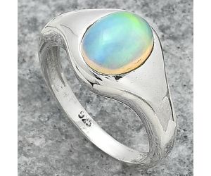 Natural Ethiopian Opal Ring size-8 SDR151429 R-1115, 8x10 mm