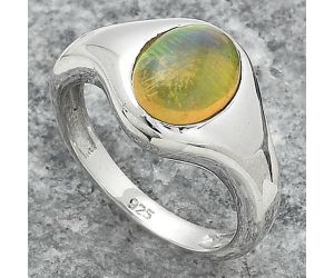 Natural Ethiopian Opal Ring size-7.5 SDR151431 R-1115, 8x10 mm