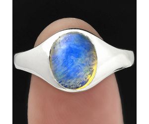Natural Ethiopian Opal Ring size-8 SDR151437 R-1115, 8x10 mm