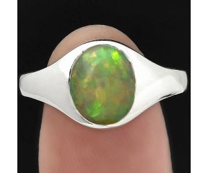 Natural Ethiopian Opal Ring size-8 SDR151445 R-1115, 8x10 mm
