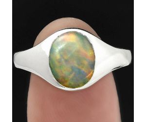 Natural Ethiopian Opal Ring size-8 SDR151452 R-1115, 8x10 mm