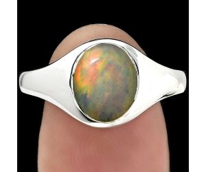 Natural Ethiopian Opal Ring size-8 SDR151467 R-1115, 8x10 mm