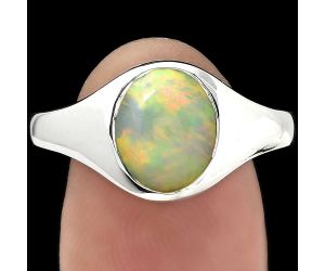 Natural Ethiopian Opal Ring size-7.5 SDR151469 R-1115, 8x10 mm