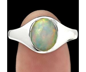 Natural Ethiopian Opal Ring size-8 SDR151471 R-1115, 8x10 mm