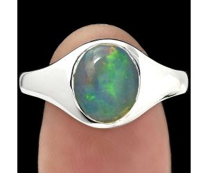 Natural Ethiopian Opal Ring size-8 SDR151473 R-1115, 8x10 mm
