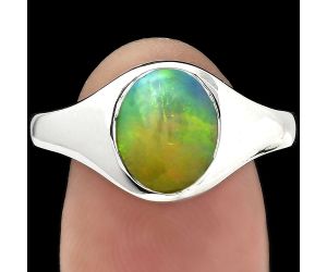 Natural Ethiopian Opal Ring size-8.5 SDR151476 R-1115, 8x10 mm