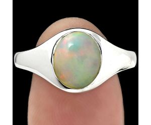 Natural Ethiopian Opal Ring size-8 SDR151481 R-1115, 8x10 mm