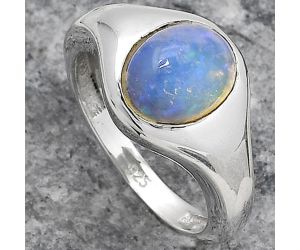 Natural Ethiopian Opal Ring size-7 SDR151489 R-1115, 8x10 mm