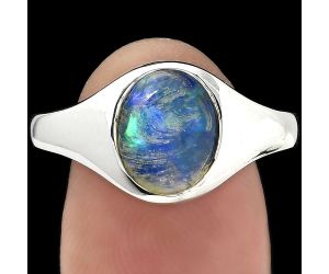 Natural Ethiopian Opal Ring size-7.5 SDR151492 R-1115, 8x10 mm