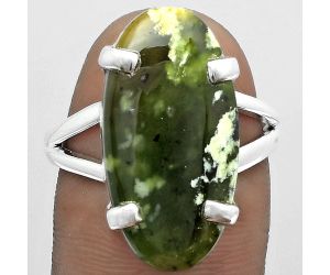 Natural Chrome Chalcedony Ring size-8 SDR151669 R-1089, 12x22 mm