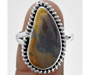Natural Amethyst Sage Agate - Nevada Ring size-8.5 SDR151864, 11x21 mm