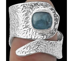 Adjustable - Blue Apatite - Madagascar Ring size-7 SDR152340 R-1374, 7x8 mm