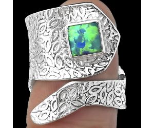 Adjustable - Fire Opal Ring size-6 SDR152345 R-1374, 6x6 mm