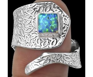 Adjustable - Fire Opal Ring size-7.5 SDR152364 R-1374, 6x6 mm