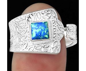 Adjustable - Fire Opal Ring size-8 SDR152390 R-1381, 6x6 mm