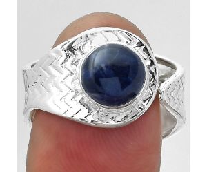 Adjustable - Natural Sodalite Ring size-7.5 SDR152432 R-1381, 8x8 mm