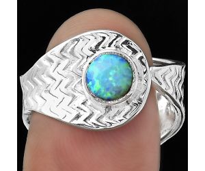 Adjustable - Fire Opal Ring size-7.5 SDR152453 R-1381, 6x6 mm