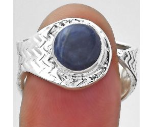 Adjustable - Natural Sodalite Ring size-8.5 SDR152472 R-1381, 8x8 mm