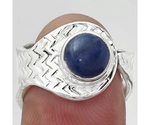 Adjustable - Natural Sodalite Ring size-7 SDR152488 R-1381, 7x7 mm