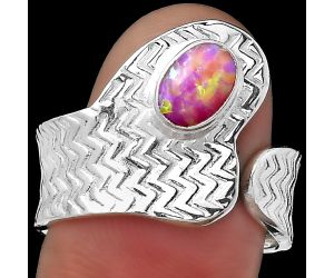 Adjustable - Fire Opal Ring size-8.5 SDR152490 R-1381, 5x7 mm