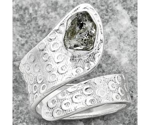 Adjustable - Herkimer Diamond - USA Ring size-7.5 SDR152550 R-1374, 6x8 mm