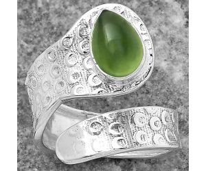 Adjustable - Nephrite Jade - Canada Ring size-8 SDR152563 R-1374, 7x10 mm